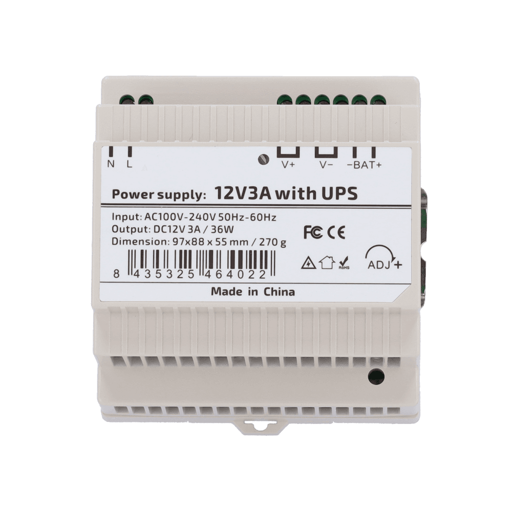 DC12V3A-DIN-UPS-P - imagen 2